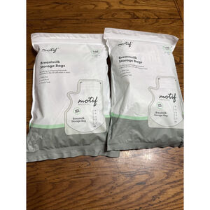 Motif Medical Breast Milk Storage Bags (2) 8oz 100 Bags NEW